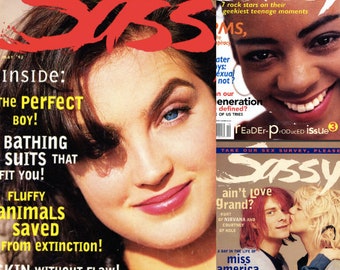 Set of 3 Vintage Sassy Magazines from the 1992 . Access these timeless fashion publications through a PDF digital download.