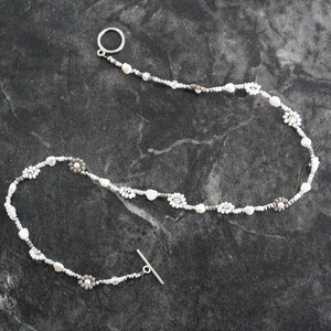 Freshwater Pearl Floral Heirloom Necklace | Sterling Silver | 14K Gold Filled | Lead/Nickel Free | Tarnish/Fade Resistant | Handmade Jewelry