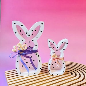 Handmade plaster Easter bunny decoration | Minimalist Easter decorations | Easter bunny figurine | Spring table decorations | Easter gift