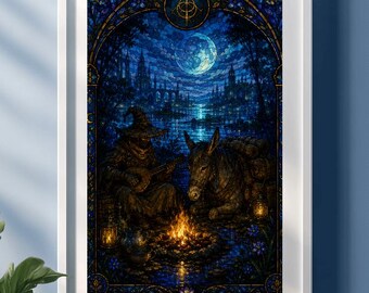 Elden Ring Liurnia Campfire Poster – Dark Fantasy Merchant Wall Art