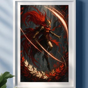 Malenia Waterfowl Dance – Elden Ring Boss Poster | Crimson Blade Anime Action Art Print