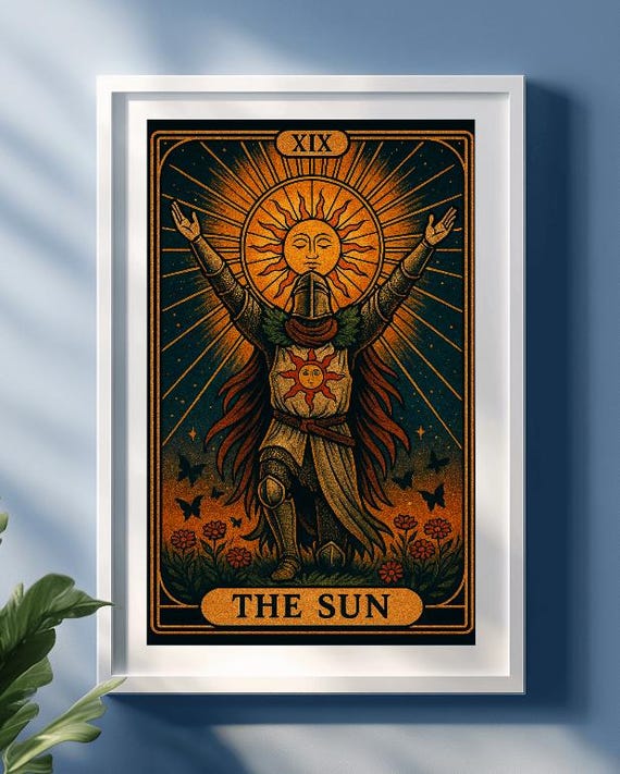 Solaire of Astora Tarot Card Art Print - Dark Souls Inspired - Etsy