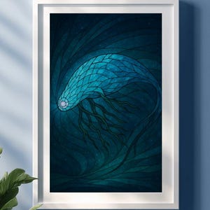Augur, Voice of the Deep – Elden Ring Nightreign Stained Glass Cosmic