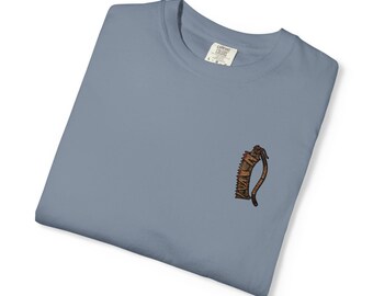 Besticktes Knochensäge-Shirt | Minimalistische Gothic Gaming Kleidung