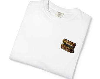 Mimic Brust besticktes Shirt | Dark Souls inspiriert T-Shirt | Minimalistische Soulsborte Gaming Bekleidung