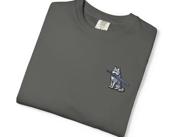 Sif Besticktes Shirt | Dark Souls inspiriert Wolf Tee | Minimalistisches Soulsschmiede T-Shirt | Gamer Geschenk