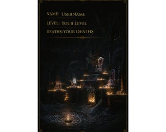 Dark Souls Charakter Poster, personalisierte Soulsborn Wandkunst, RPG-Dekor