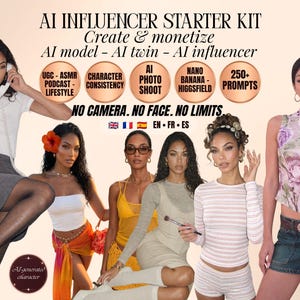 AI Influencer starter kit, create & monetize realistic ai avatar, AI twin or ai model, ai character with Nano Banana and Higgsfield tutorial