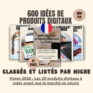 Aperçu de la couverture de l’eBook 600 idées de produit digital