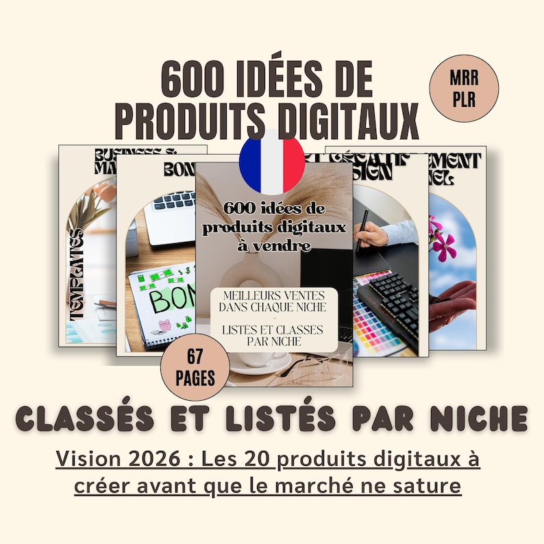 Aperçu de la couverture de l’eBook 600 idées de produit digital
