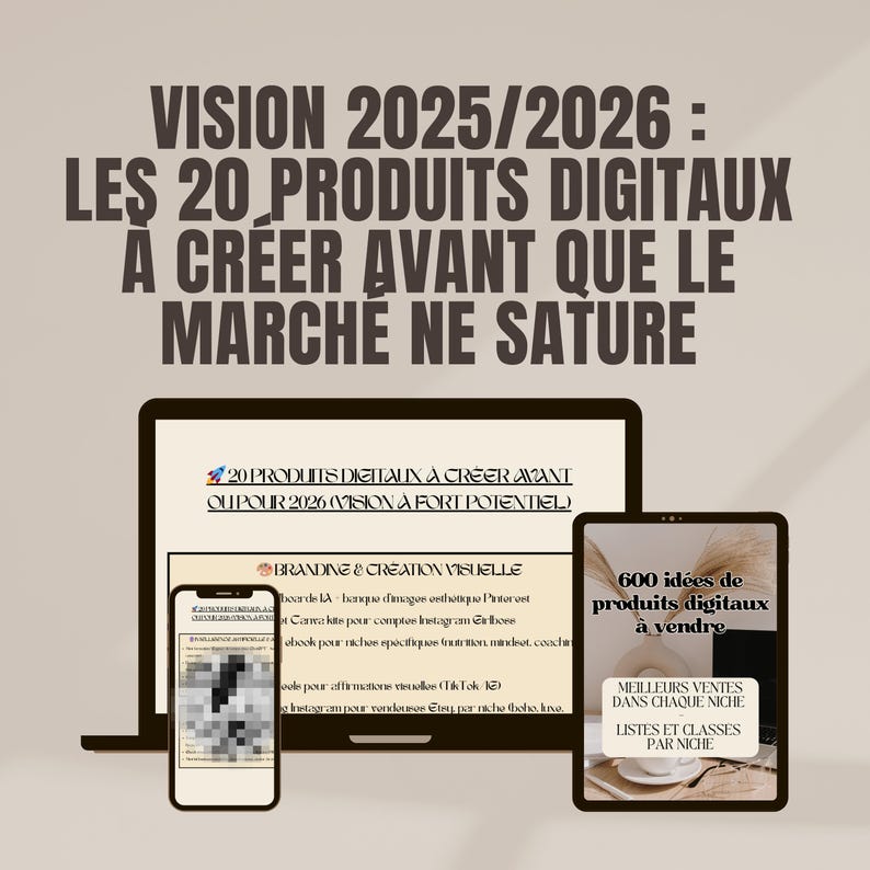 Page interne de l’eBook présentant les catégories d’idées de produits digitaux de niche et rentable. idée produit digital dans niche non saturée