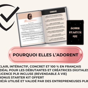Infographie expliquant pourquoi le guide PLR « Marketing d’affiliation » est apprécié : clair, concret, revendable et accessible aux débutantes.