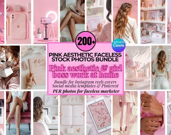 rosa ansiktslöst foto för omslag på Instagram, rosa omslagsestetik på Instagram, rosa stockbilder på Pinterest | MRR & PLR-licens