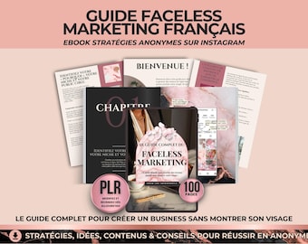 Französischer PLR-Leitfaden für anonymes Marketing | E-Book zur anonymen Instagram-Methode | Strategien ohne Ihr Gesicht zu zeigen | PLR-Lizenz