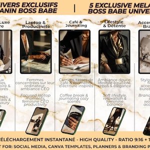 5 exclusive melanin boss babe photo categories – office, laptop, lifestyle, coffee & branding details (PLR MRR included)