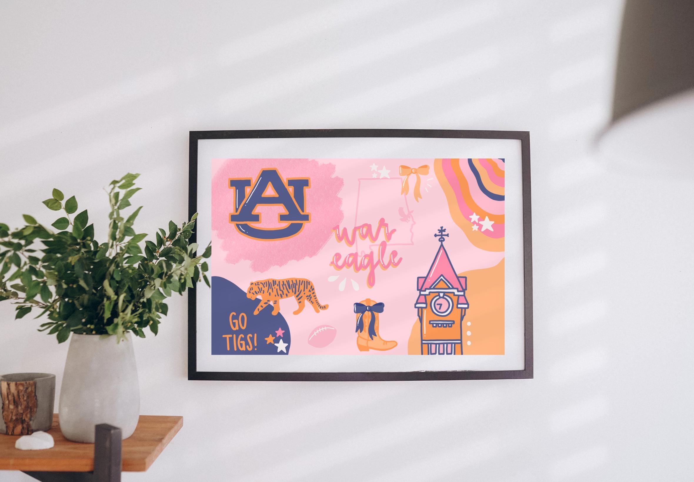 Auburn Digital Art Print