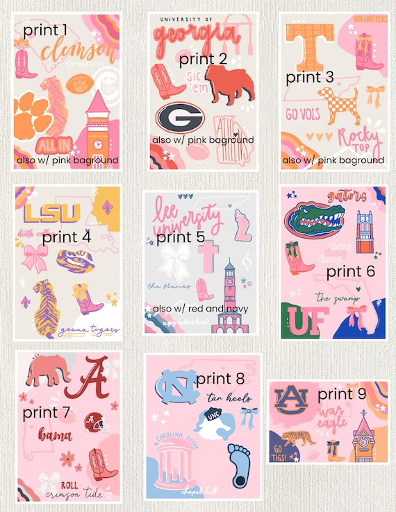 Custom College Art Prints
