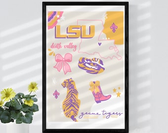 LSU Digital Art Print