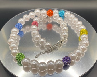 Livraison gratuite - collier de perles de baseball Pollyanna - léger - MLB - Oswaldo Cabrera - perles de strass - goutte à goutte - cadeau sport
