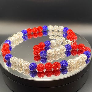 Phillies Beaded Rhinestone Necklace - Red October - Bryce Harper Inspired - Baseball - Bohm - Marsh - Rojas - Pollyanna
