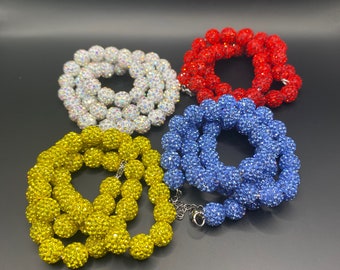 Livraison gratuite - collier rallye de perles de baseball personnalisé strass - Bryce Harper Jose Alvarado Inspo - Pollyanna - le client choisit le motif et la couleur