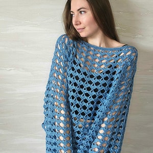 Gehaakt vrouwentop patroon XS-XXL maten, gehaakte zomertop, gehaakte top, gehaakte boho top, handgemaakt gehaakt blousepatroon, blouse voor haar