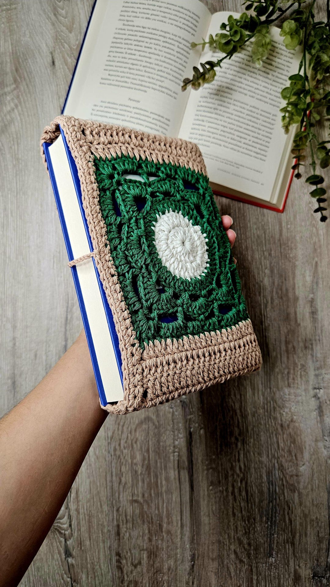 Crochet Book Sleeve, Handmade Crochet Book Cover, Multicolor