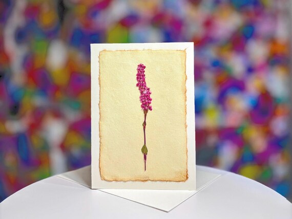 Real Pressed Flowers - Handmade Botanical Greeting Card - Unique Dried Flower Gift  | NOT A PRINT