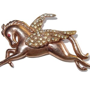 Art Deco Pegasus Winged Horse Mythology Brooch