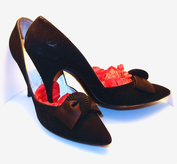 50s Allen Edmonds V tip Black Dress Shoe 靴
