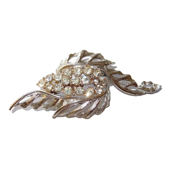 Mid-Century Rhinestone Spray Brooch