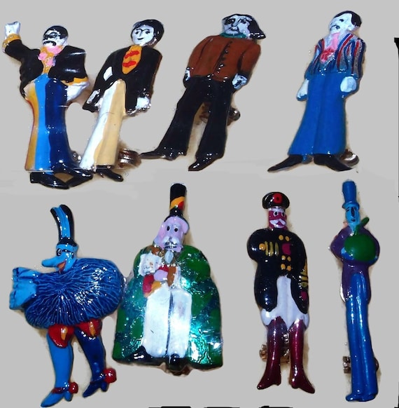 Beatles Yellow Submarine Figural Pin Set - Etsy