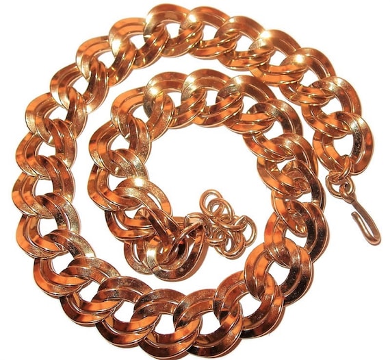 Chunky Double Link Monet Chain Necklace - image 1