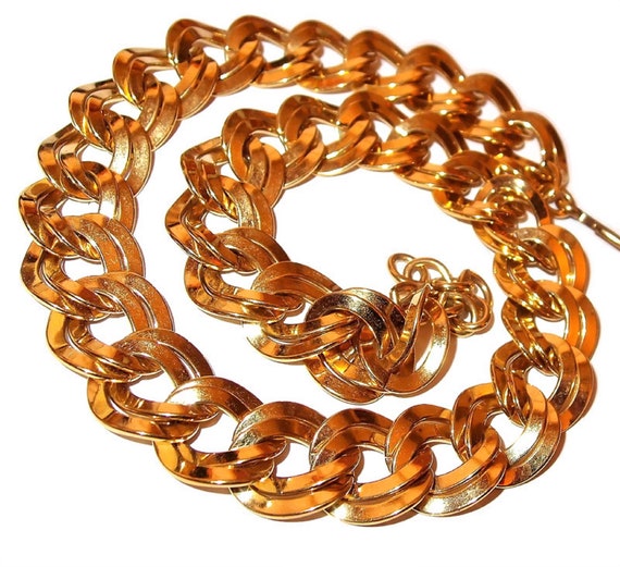 Chunky Double Link Monet Chain Necklace - image 2