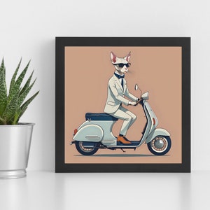 Sphynx Cat Art Print Mid-Century Modern Living Room Wall Decor
