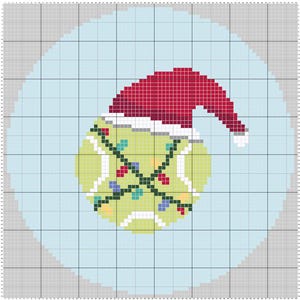 Tennis Ball Ornament Sticknadelmuster