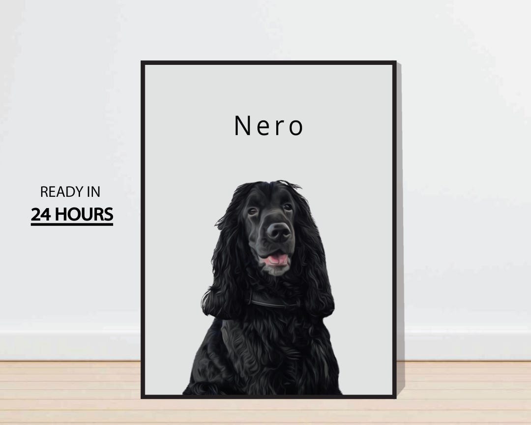 Hand-drawn Pet Portrait | Custom Dog or Cat Drawing | Personalized Pet ...