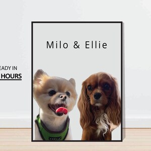 Personalized Pet Sketch from Photo | Hand-Drawn Dog, Cat, or Animal Art | Pet Memorial Gift | Pet Owner Present