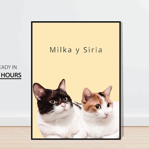 Custom Pet Art Print | Watercolor or Digital Portrait | Personalized Dog, Cat, or Animal Painting | Pet Lover Gift