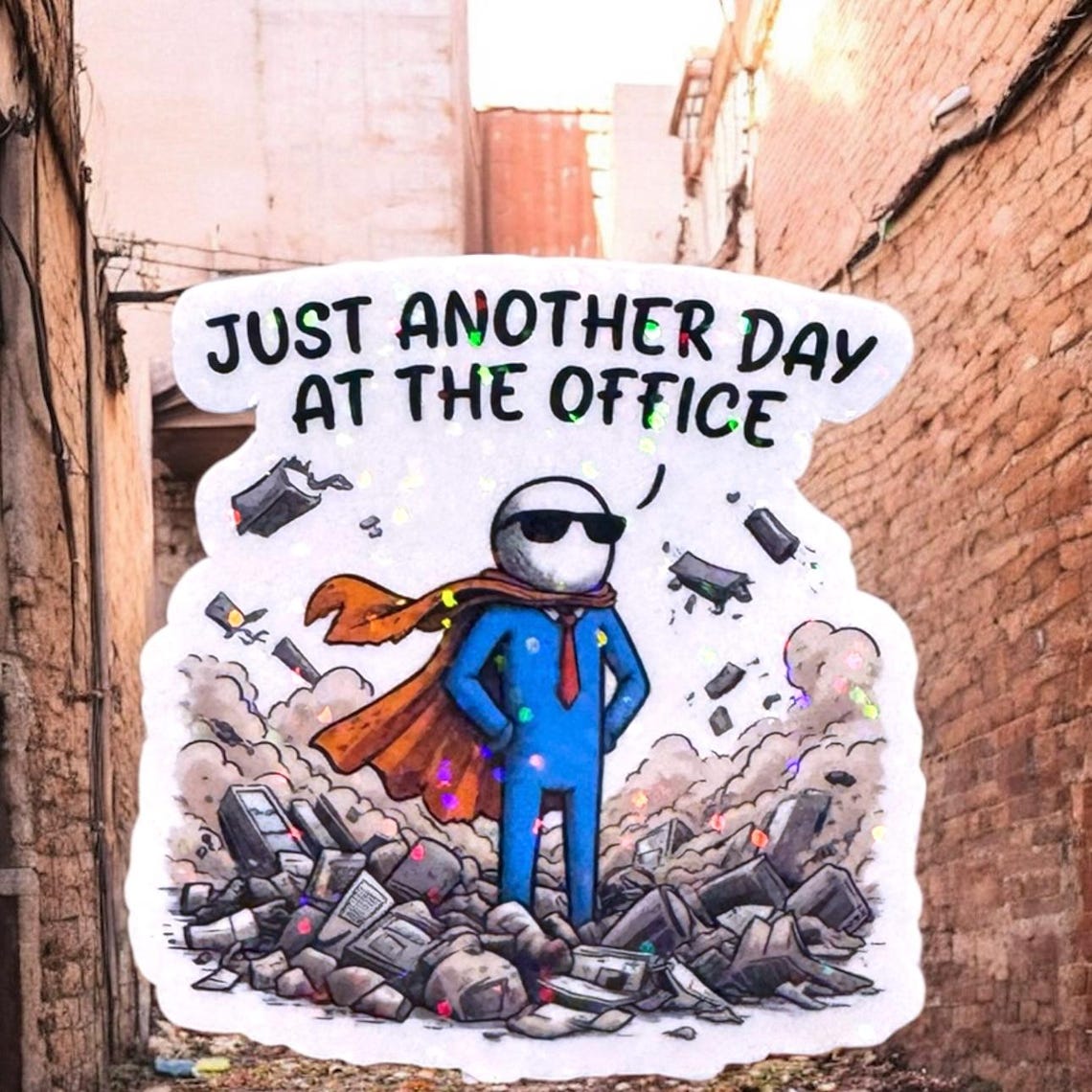 Just Another Day at the Office Sticker, Funny Coworker Gift, Sarcastic ...