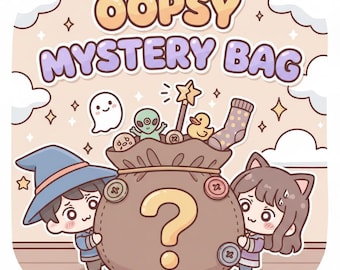 OOPSY Mystery Sticker Grab Bag, Random Sticker Pack, Kawaii & Aesthetic decals, Cute Sticker Bundle, Clearance Sticker Mystery Bag, Oopsie