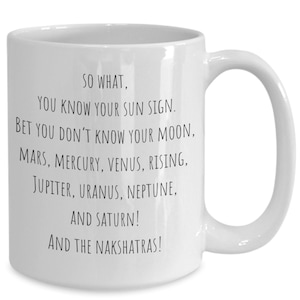 Caneca Astrologia Lua Védica Nakshatra Mapa Astral