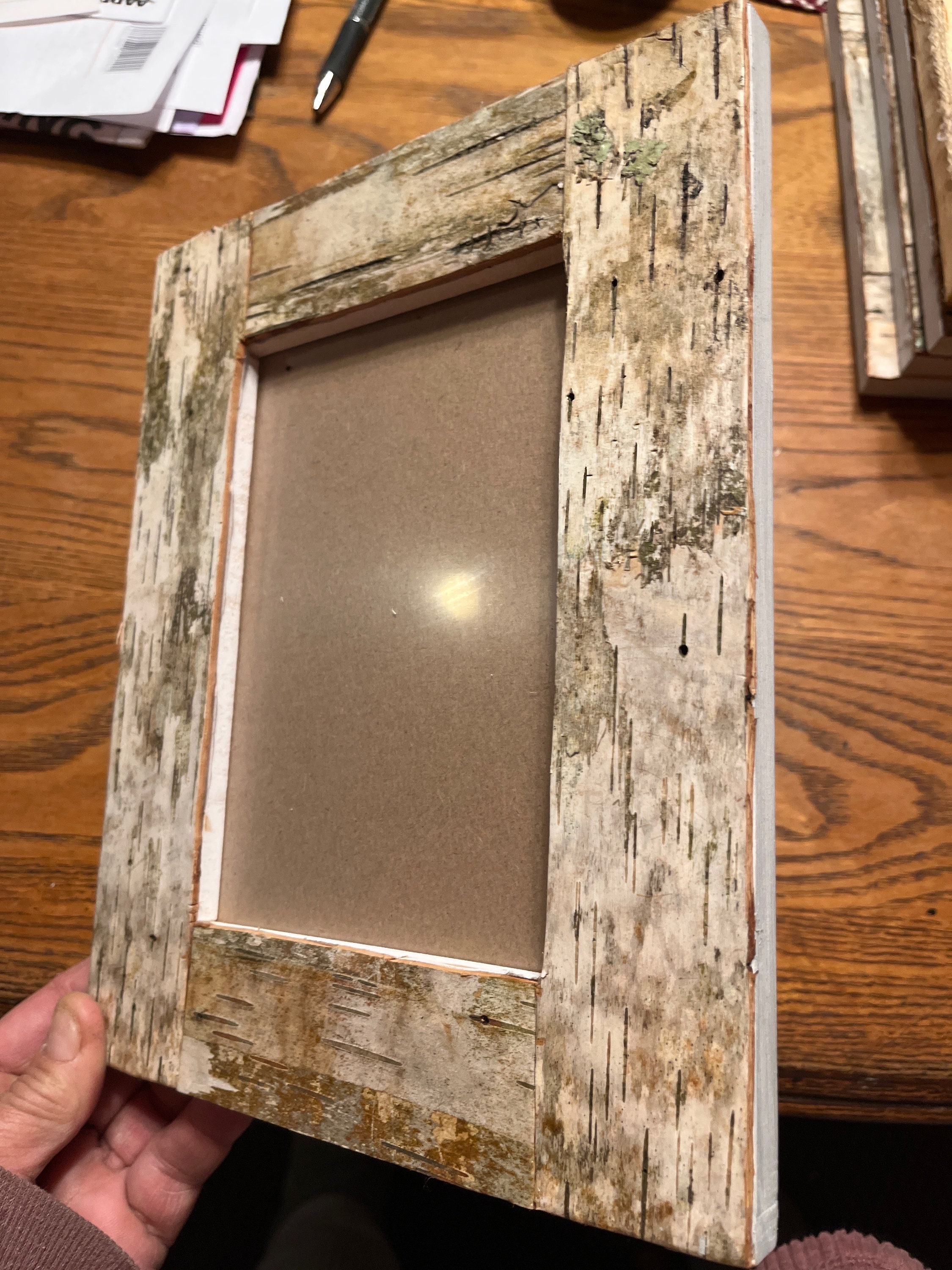 8x10 Birch Bark Picture Frame for 5x7 Photo W Plexiglass 1 - Etsy