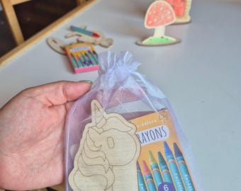 Personalized Kids Party Favor Coloring Kit: Butterfly, Football, Fairy Personalised by Proctor