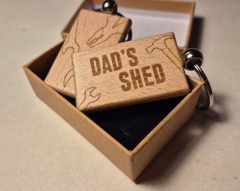 Engraved Wooden Keyring, Personalized Double Sided Gift Personalised By Proctor