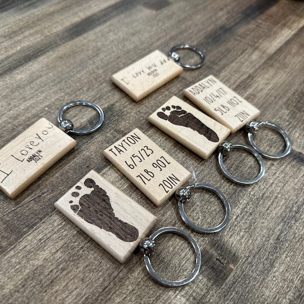 Baby Footprint Keychain