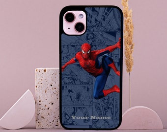 Personalized Superheroes Spider Man Design Stylish Rubber Phone Case Personalized Print iPhone & Samsung