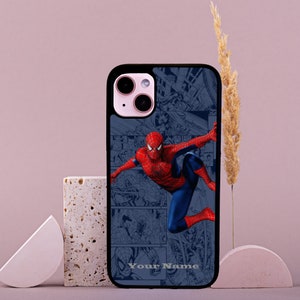 Personalized Superheroes Spider Man Design Stylish Rubber Phone Case Personalized Print iPhone & Samsung