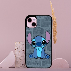 Cute Stitch Design Stylish Rubber Phone Case Personalized Print iPhone & Samsung