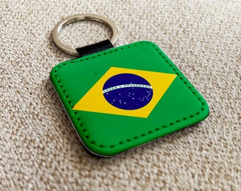 Chaveiro personalizado com bandeira do Brasil